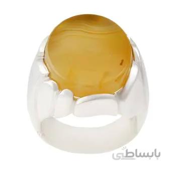 انگشتر نقره مردانه مدل عقیق یمنی کهنه کد am_1403