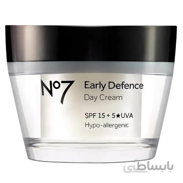 کرم روز حفاظتی و جوانساز نامبر سون No7 مدل EARLY DEFENCE حجم ۵۰ میل | حاوی ضد آفتاب SPF15