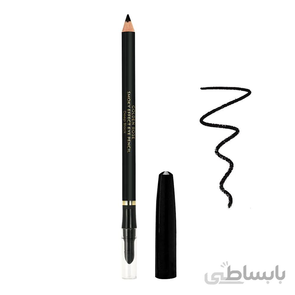 مداد چشم گلدن رز مدل Smoky Effect مشکی ا Golden Rose Smoky Effect Eye Pencil-black
