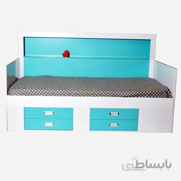 تخت خواب تک نفره لمکده مدل FZ سایز 200×90 سانتی متر