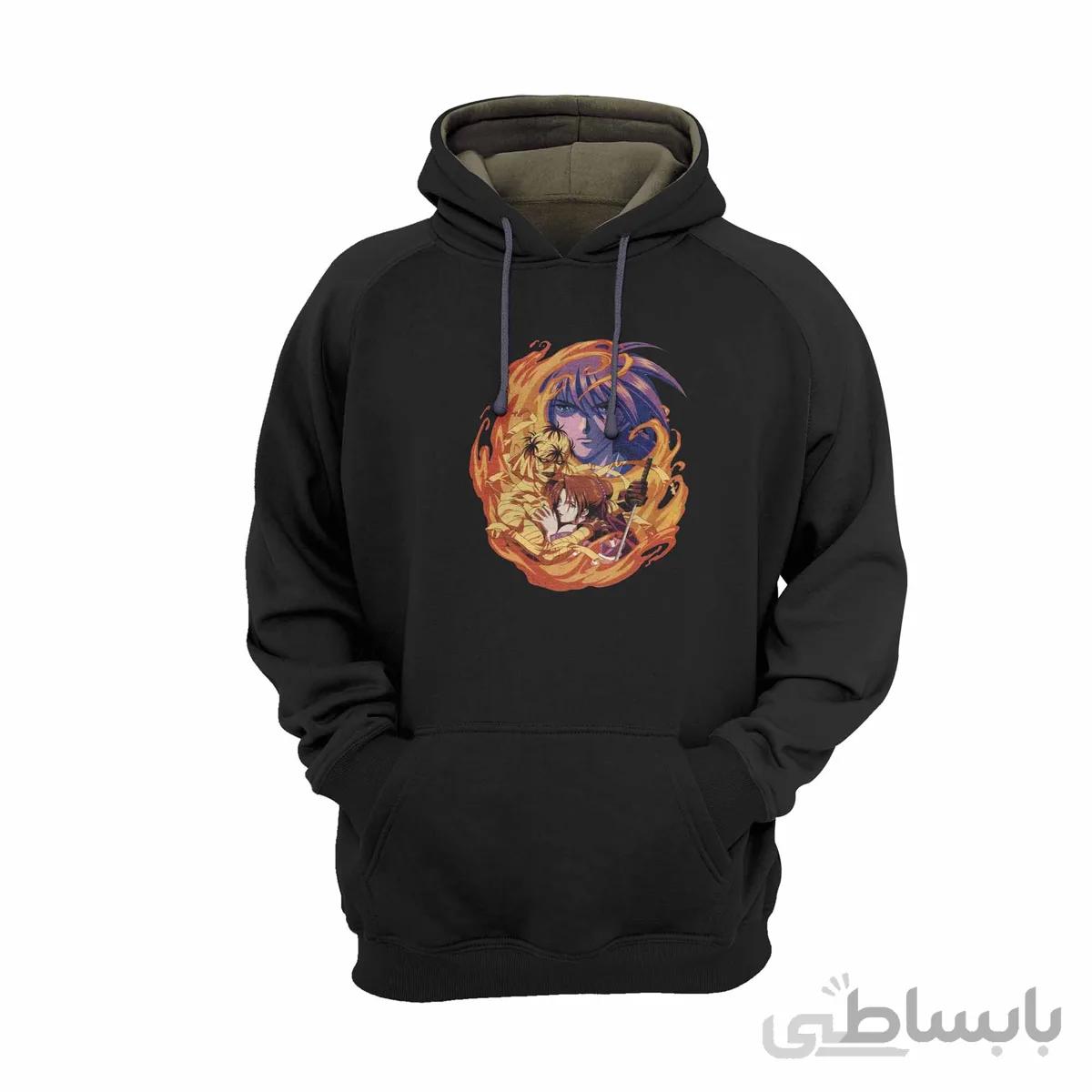 هودی مشکی طرح انیمه رورونی کنشین Rurouni Kenshin کد KCT10458 کد 285236