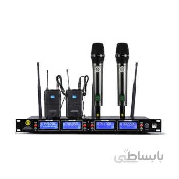 میکروفن بیسیم زیکو مدل UR-1000HC دو کانال دستی و دو کانال یقه ای