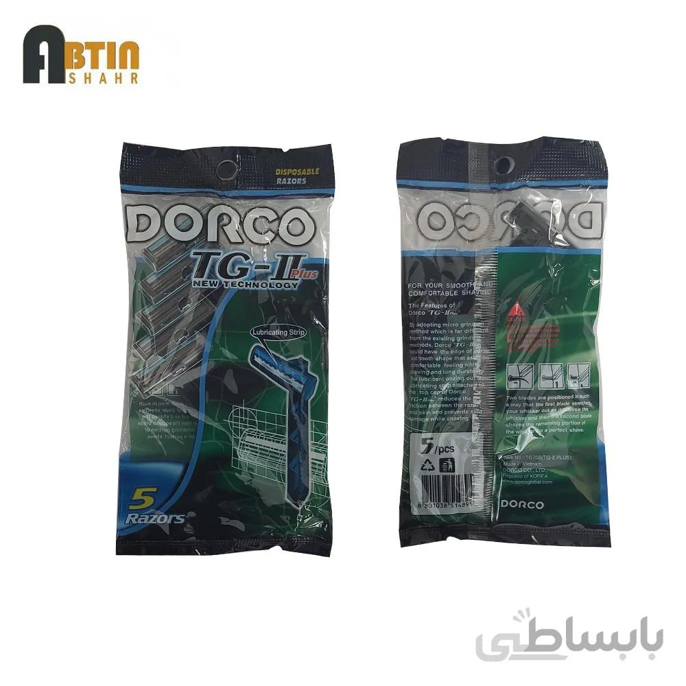 خودتراش دورکو مدل TG-II Plus کارتن ۲۰ تایی بسته های ۵ عددی صابون دار اصل