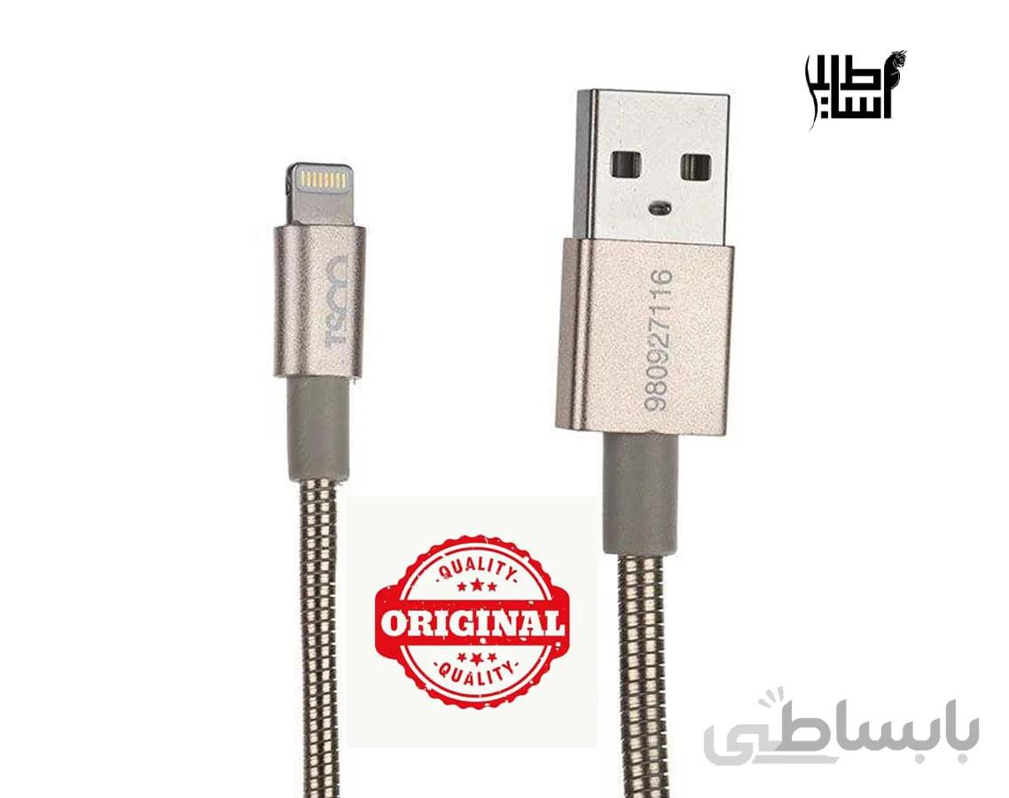 کابل شارژ و دیتای اورجینال آیفون ( تبدیل USB به لایتنینگ ) تسکو مدل TC i27 طول 1 متر