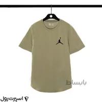تيشرت نخي جردن يقه گرد | سبز 408