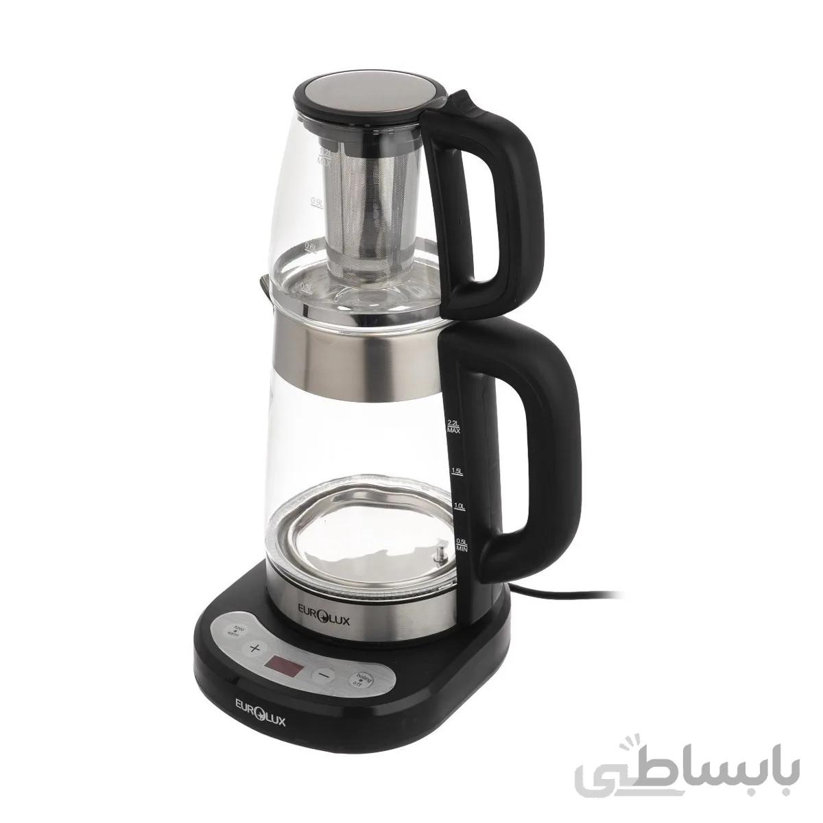 چای ساز دو کاره یورولوکس آلمان روهمی مدل EU_TT2809DTGG تمام لمسی ا چای ساز دو کاره یورولوکس آلمان روهمی مدل EU_TT2809DTGG تمام لمسی