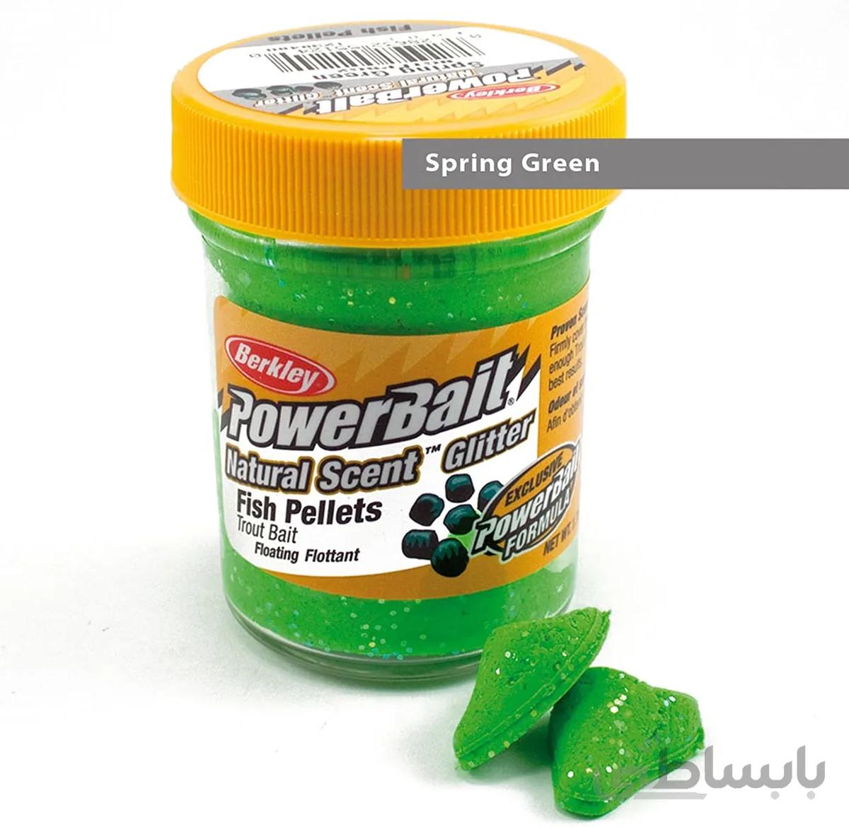 خمیر برکلی پاور بیت قزل الا Berkley PowerBait Natural Scent fish pellet Spring green