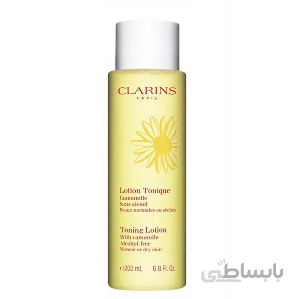 لوسیون تونر کلارنس اصل | پوستهای خشک حاوی بابونه | ۴۰۰ میل ا Toning Lotion With Camomile - DryNormal Skin 200ml