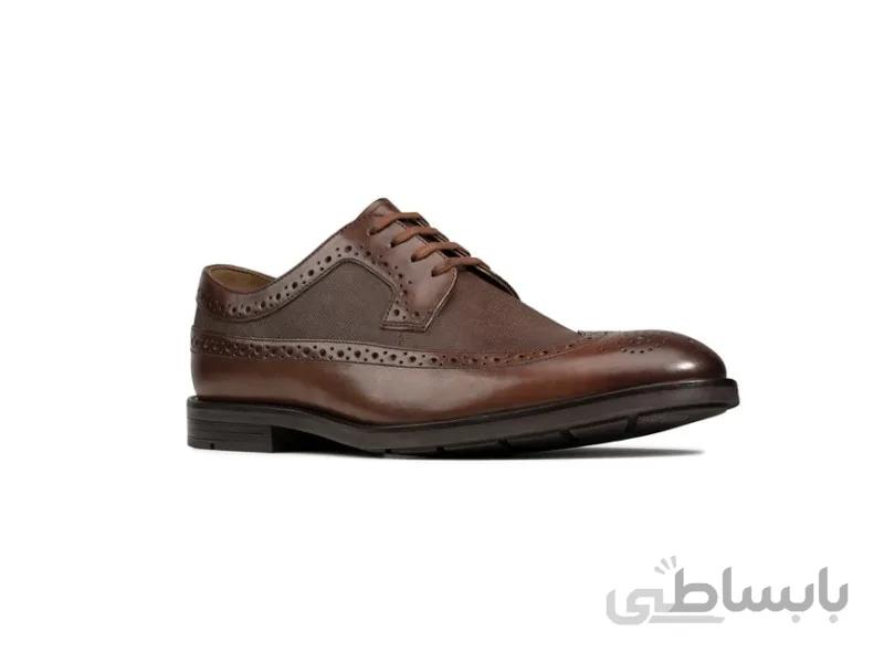 کفش مردانه کلارکس مدل Clarks RONNIE LIMIT- DARK TAN LEATHER