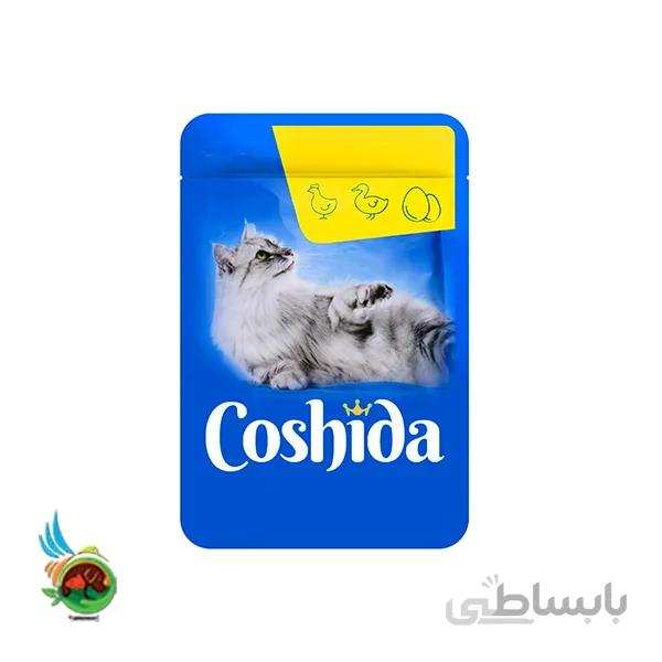 پوچ گربه کوشیدا با طعم مرغ، اردک و تخم مرغ