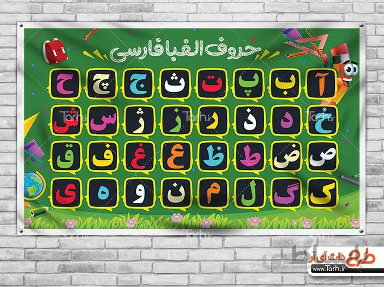 بنر جدول حروف الفبا