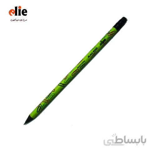 مداد مشکی پاکن دار کلیپس سری بلک وود