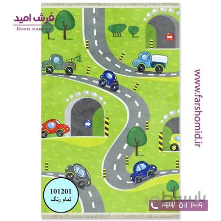 فرش ماشینی 700 شانه طرح ماشین و خیابان 101201 کودک و نوجوان کلاریس محتشم