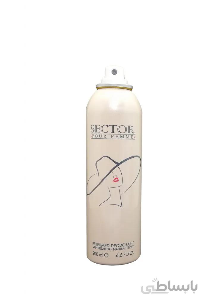 اسپری بدن عطر سکتور SECTOR POUR FEMME حجم 200ML