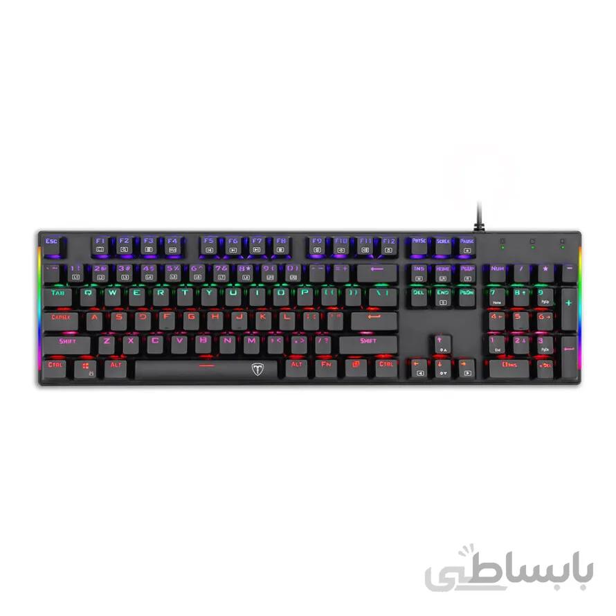 کیبورد مکانیکال گیمینگ تی دگر NAXOS T-TGK310 ا T-DAGGER NAXOS T-TGK310 RGB Mechanical Gaming Keyboard