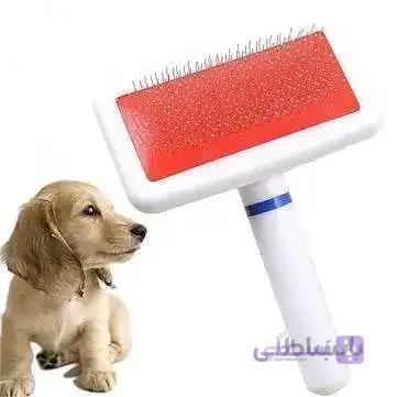 شانه پلاستیکی سفید سگ و گربه