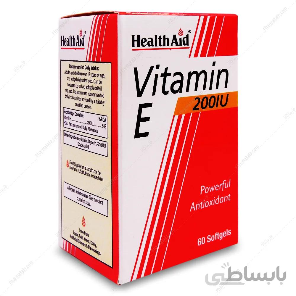 کپسول ویتامین ایی 200 واحدی Vitamin E هلث اید 60 عددی