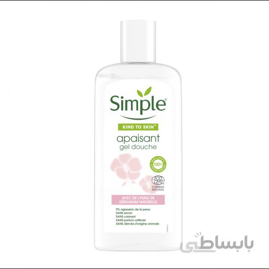 شامپو بدن آرامش بخش و تسکین دهنده سیمپل Simple فرانسه حجم 500 میل