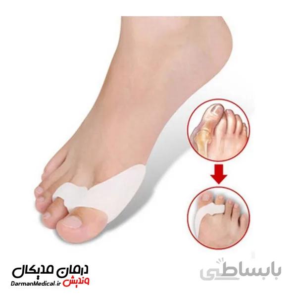 فاصله دهنده دو انگشتی سیلیکونی پا Hallux Valgus