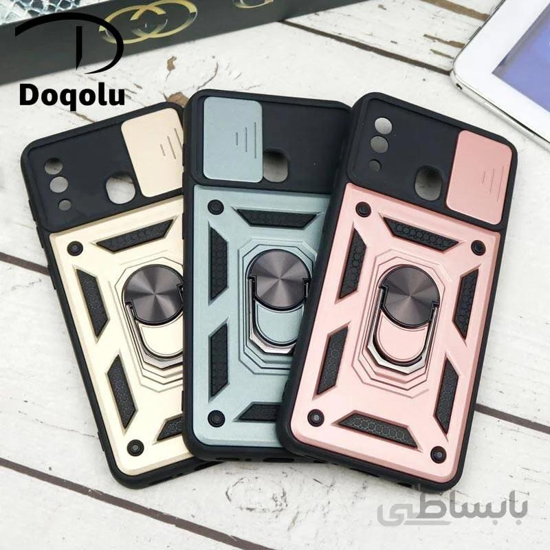 قاب گوشی سامسونگ ضد ضربه محافظ لنزدار هولدر دار Samsung A30