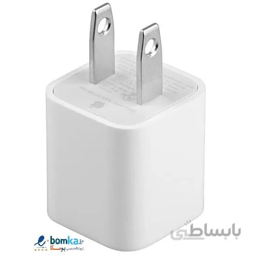 آداپتور شارژر اصلی اپل ایفون طراحی کالیفرنیا Apple iPhone AC Charger Adapter 2 Pin
