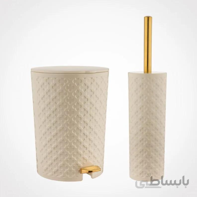 ست سطل و فرچه لیمون طرح گل کد 1822