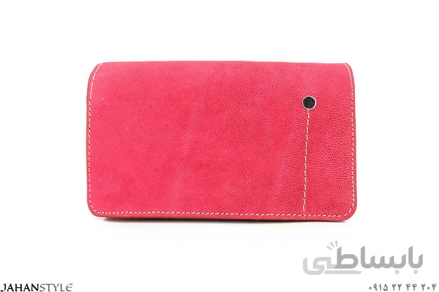 کیف دوشی کوچک زنانه چرم طبیعی صورتی