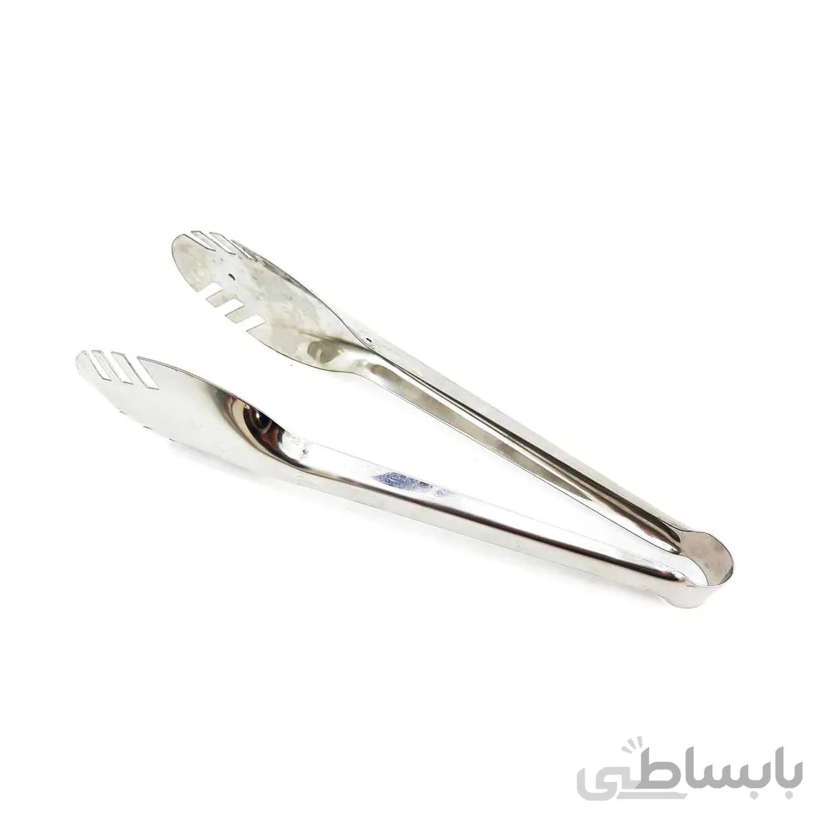 انبر سالاد استیل نیم گرد شنیا