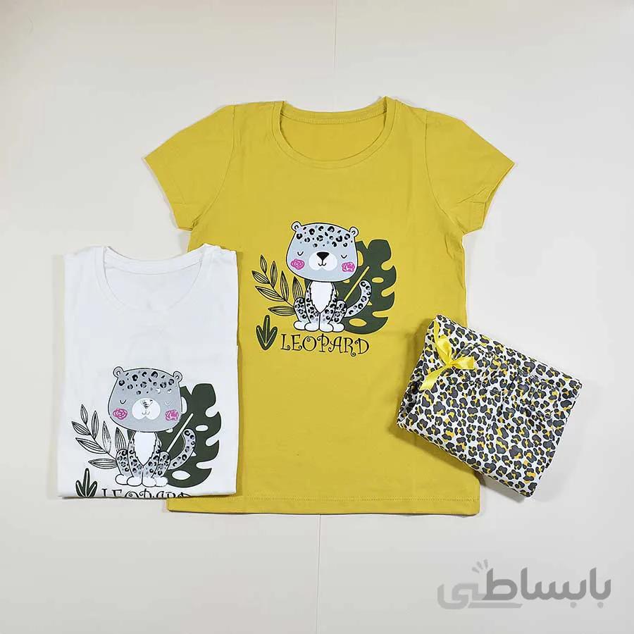 بلوز شلوار دخترانه بچه گانه طرح پلنگی کد 2338