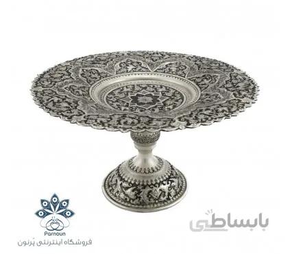 شیرینی خوری نقره نما پتینه کاری شده