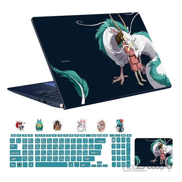 اسکین لپ تاپ طرح Anime کد ۱۳به همراه استیکر کیبورد