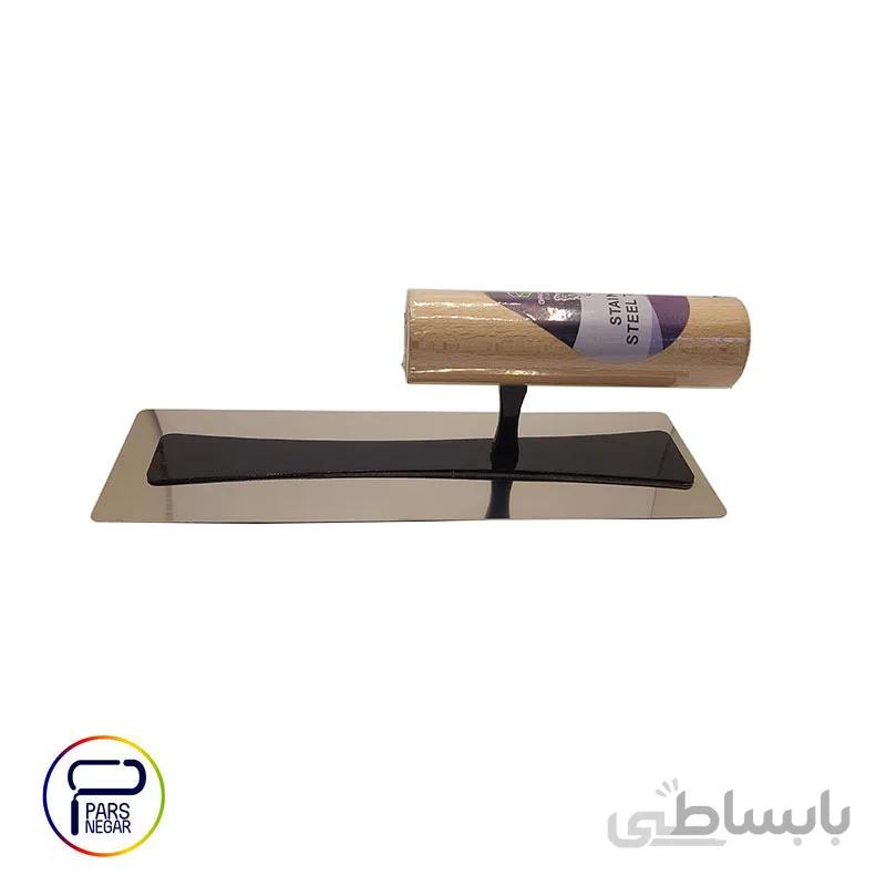 ماله استیل پتینه دسته چوبی GSB کد GS-K007 سایز۲۴×۸ سانت
