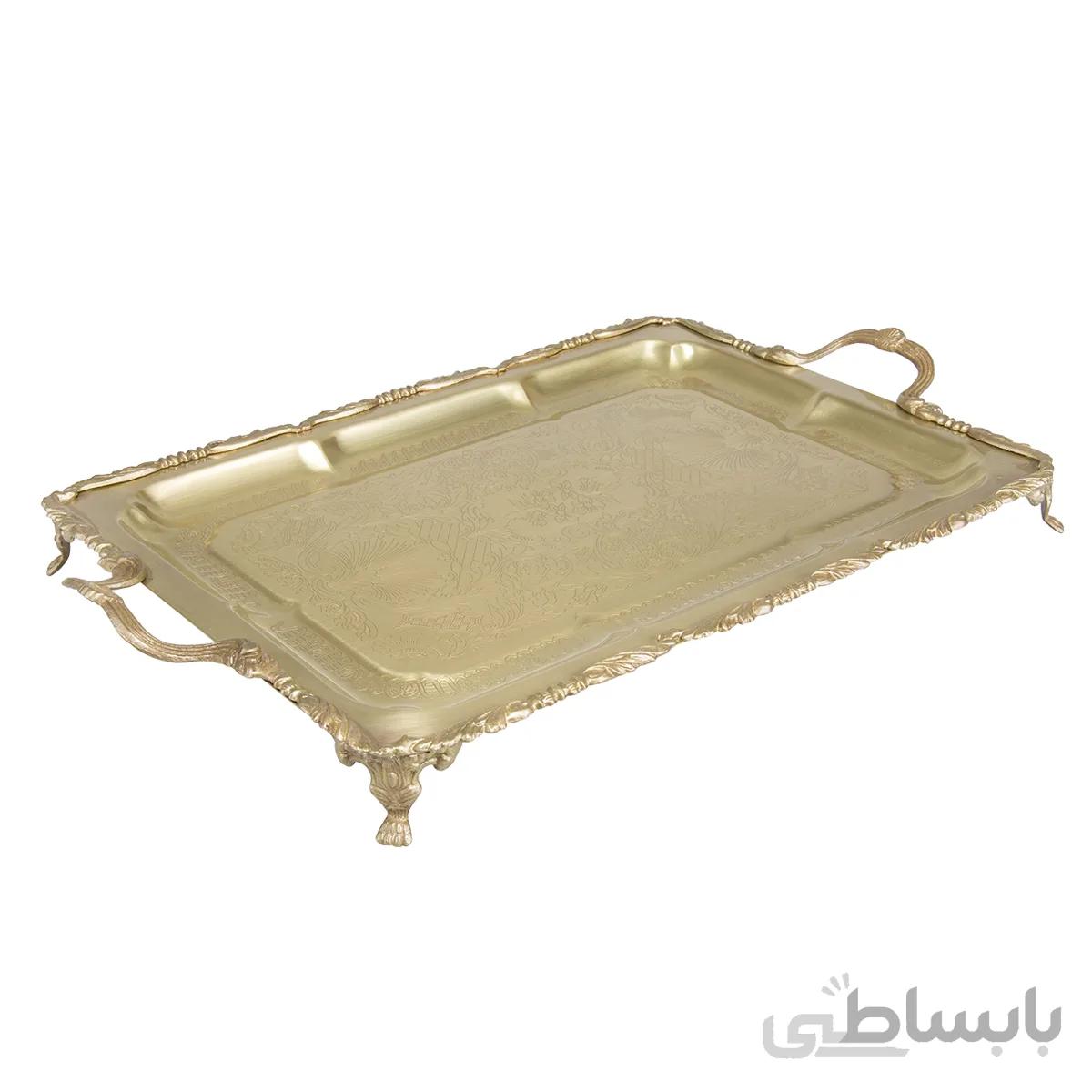 سینی پایه دار برنجی ایران کادو کد 302