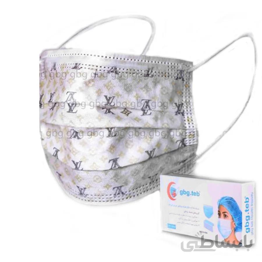 ماسک ۳ لایه جی بی جی (gbg teb) طرح لویی ویتون بسته ۵۰ تایی