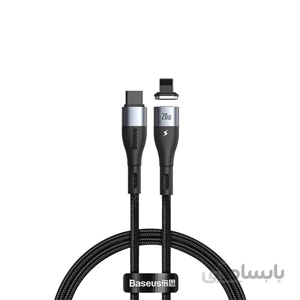 کابل آهنربایی تایپ سی به لایتنینگ سریع بیسوس Baseus Zinc Magnetic Type-C to iP PD 20W Cable 2m ا Baseus Zinc Magnetic Type-C to iP PD 20W Cable 2m CATLXC-01