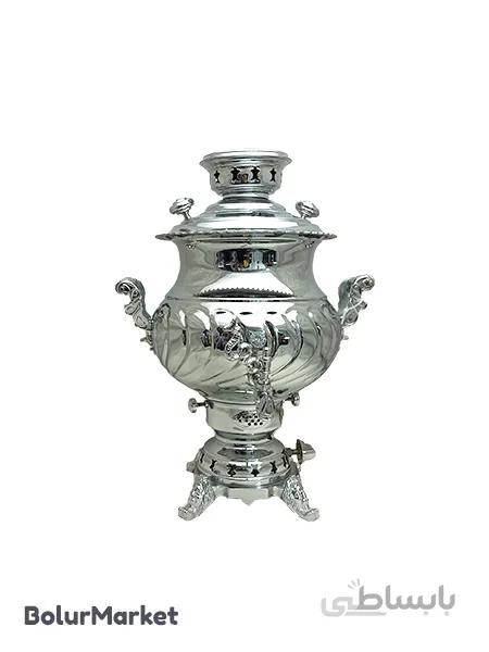 سماور گازی طوفان ۸ لیتر پیچ لب ریخته