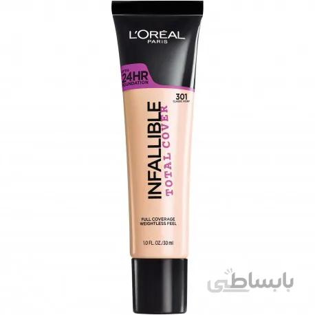 کرم پودر اینفائیبل توتال کاور لورال LOREAL INFALLIBLE TOTAL COVER 24 HR