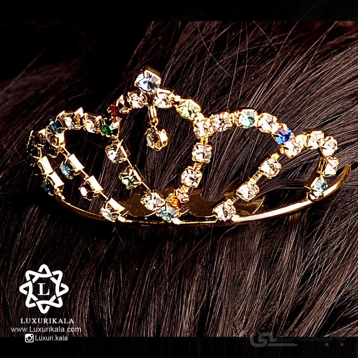 گیره مو نگین دار ا Bridal Crown کد 925044