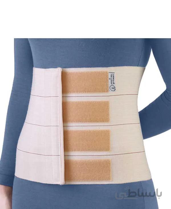 شکم بند ساده کرم (با قابلیت تنظیم) طب و صنعت ۶۰۳۲۰ ا 60320 adjustable elastic abdominal binder tebosanat