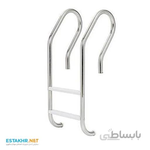 نردبان تمام استیل ۲ پله پلاستیک کلاب