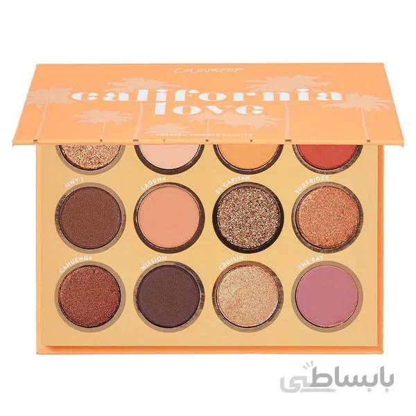 پالت سایه ۱۲ رنگ کوکو اربن مدل کالیفرنیا لاو (Coco Urban California Love Pressed Powder Palette)