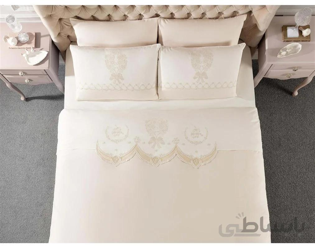 سرویس کاور لحاف دو نفره مادام کوکو Flore کرم