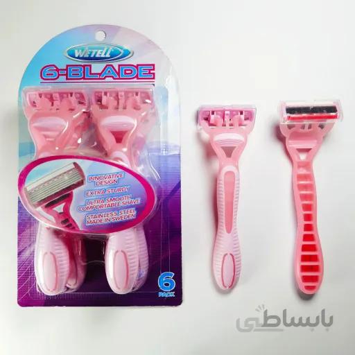 ژیلت 6 لبه 6 عددی 2صابون دار زنانه شرکت ویتل