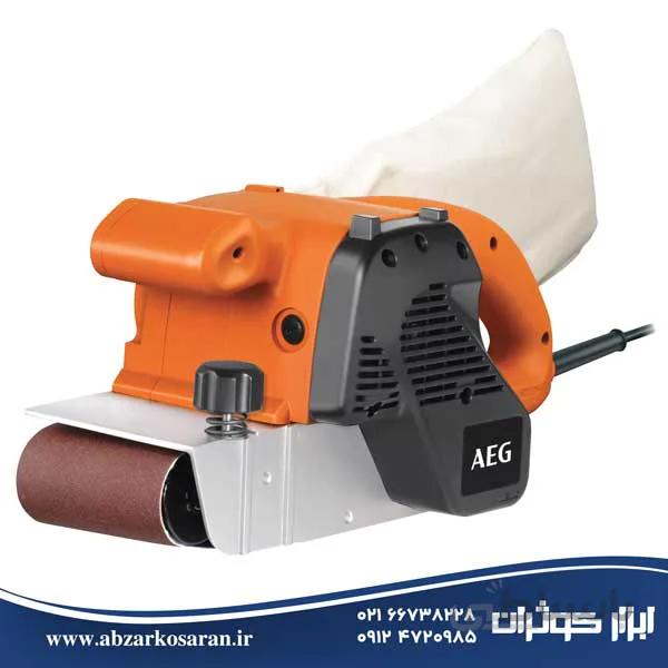 دستگاه سنباده زن نواری ۱۱۰۰ وات AEG مدل BBSE1100 ا 1100 watt AEG strip sanding machine, model BBSE1100
