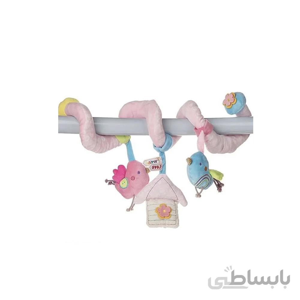 اویز جغجغه ای مارپیچ هپی مانکی happy monkey طرح گنجشک و کلبه