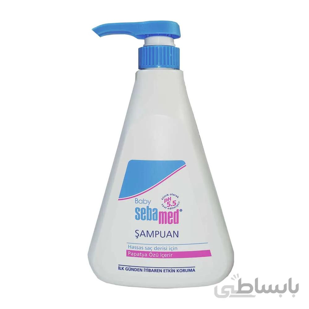 شامپو سرکودک seba med مناسب برای پوست های حساس حجم 500 میلی لیتر ا Sebamed Baby Shampoo is suitable for sensitive skin 500ml
