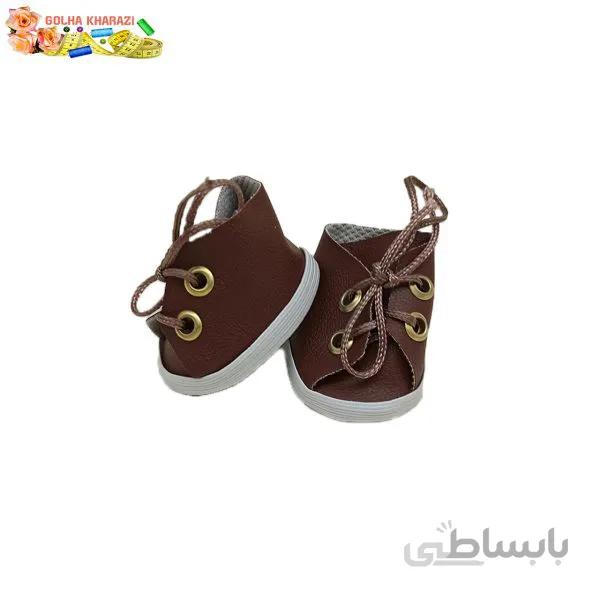 کفش عروسک چرمی کد 7663K