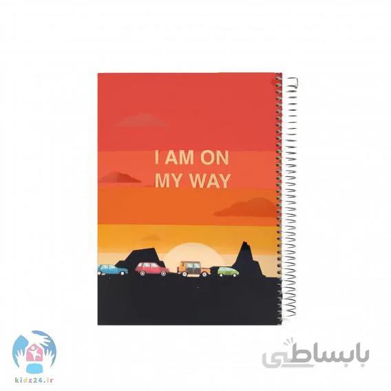 دفتر روکش پلاستیکی سیمی تک خط ۱۰۰ برگ پاپکو