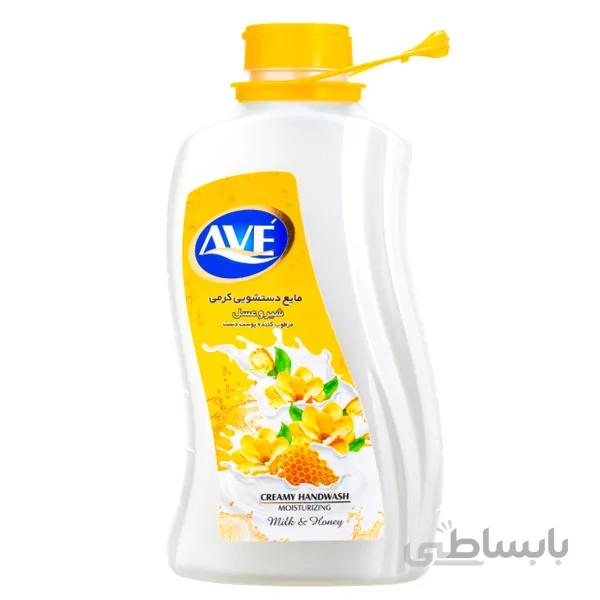 مایع دستشویی کرمی اوه مدل Honey And Milk مقدار 2000 گرم ا Ave Honey And Milk Creamy Liquid Hand Wash 2000g
