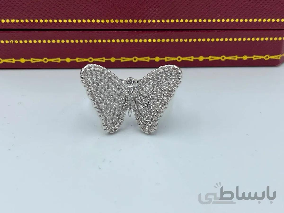 انگشتر پروانه نگین کاری